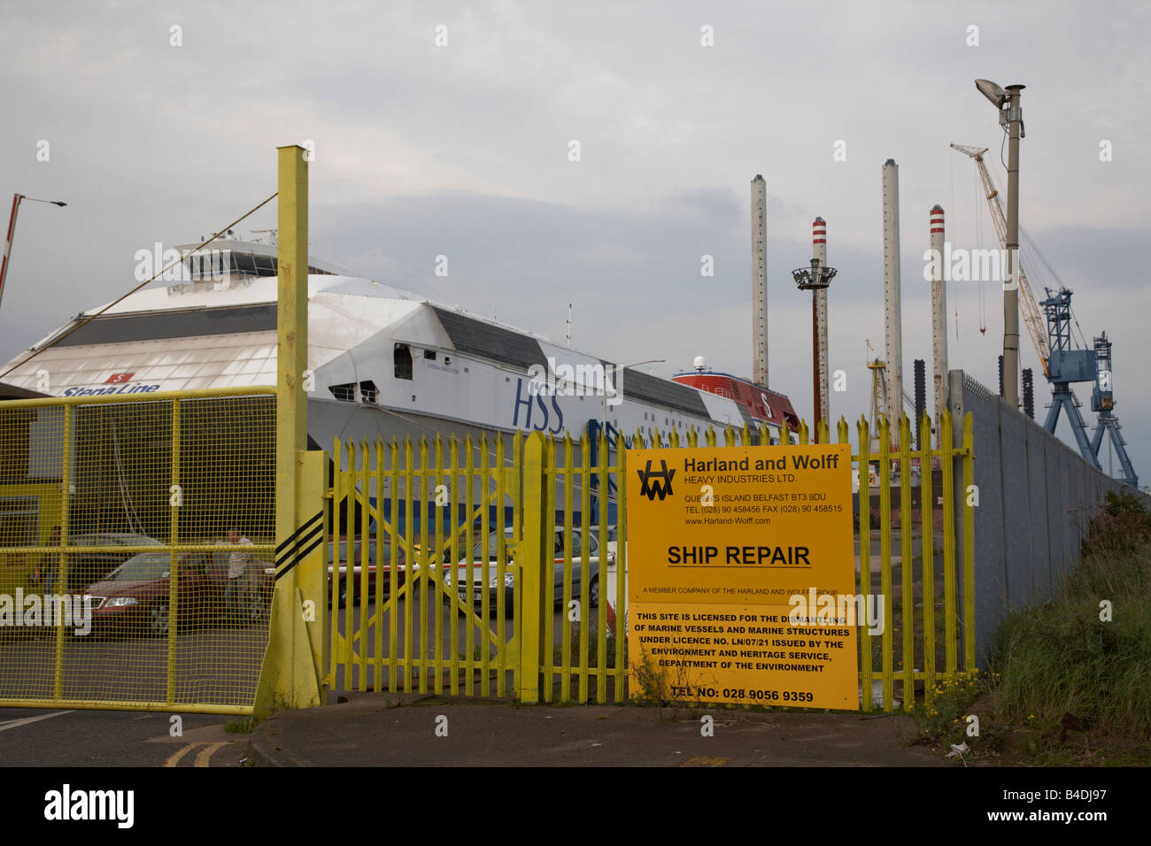 Harland e Wolff per la riparazione navale belfast city centre Irlanda del Nord Regno Unito Foto Stock