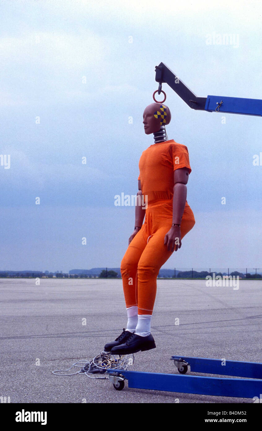 Auto, crash test dummy, crash test, Sicurezza Foto Stock
