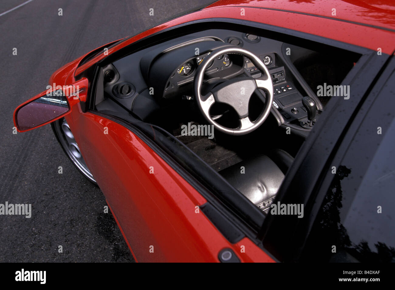 Auto Lamborghini Diablo VT, coupe/ Coupe, roadster, rosso, anno modello 1995, vista interna, vista interna, pozzetto, tecnica/acces Foto Stock