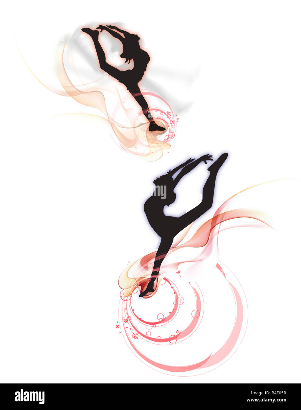 La ginnastica ritmica,Illustrazione composito Foto Stock