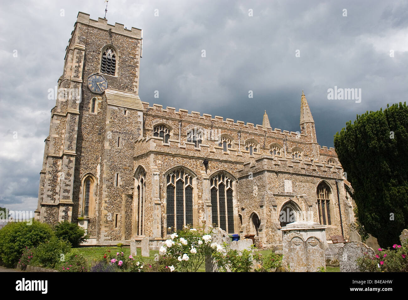 San Pietro San Paolo chiesa quattrocentesca Clare Suffolk in Inghilterra Foto Stock