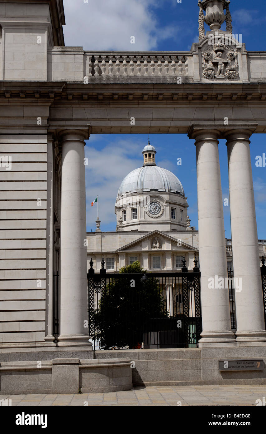 Palazzo del Governo in Merrion Street Dublino Irlanda Foto Stock