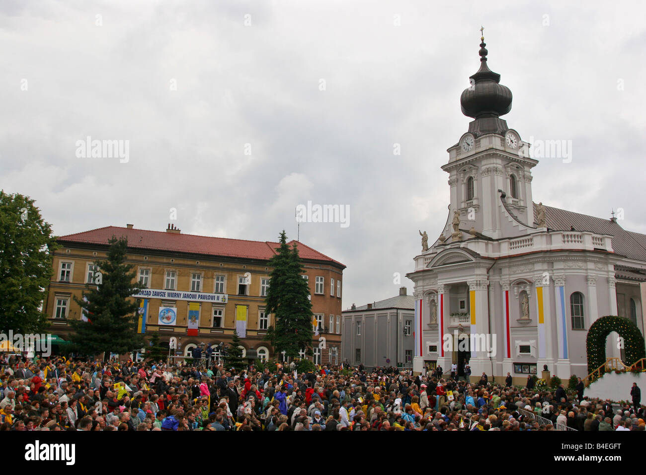 Chiesa di Wadowice, Polonia , città natale di Papa "Giovanni Paolo II" Foto Stock