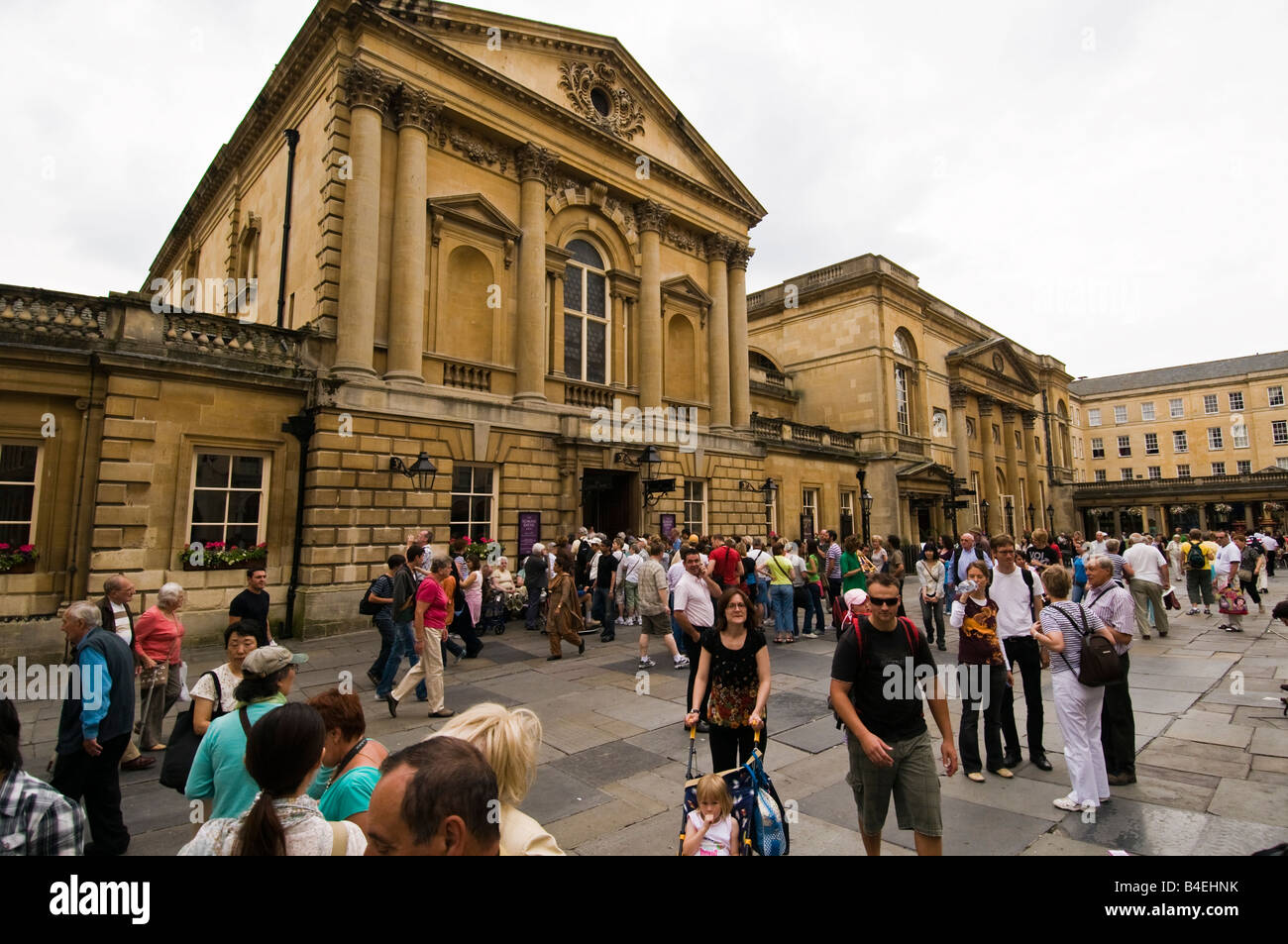 Esterno delle Terme Romane Bath England Regno Unito Foto Stock