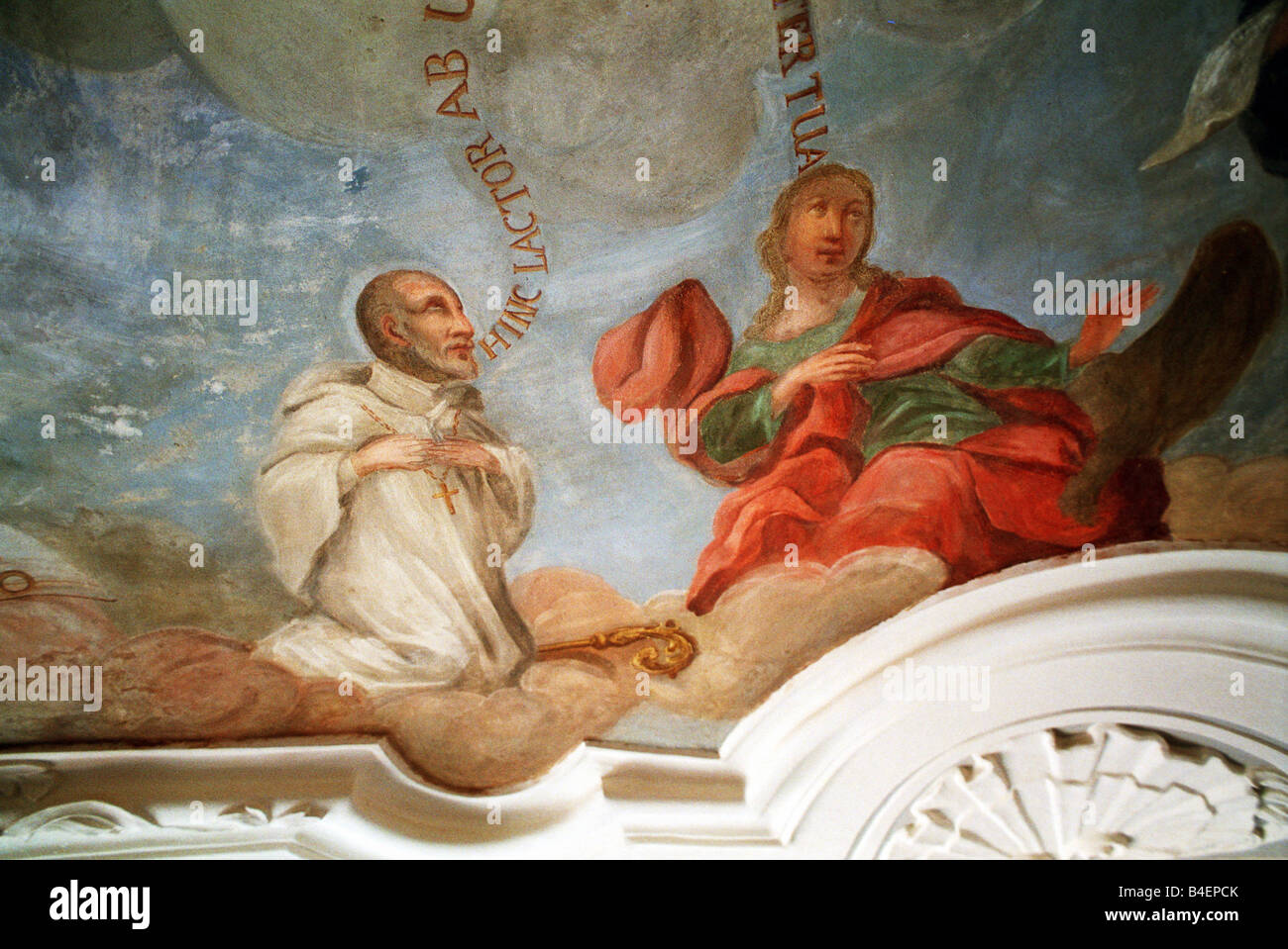 La verniciatura dei santi nella chiesa parrocchiale di San Stanislao (Fara chiesa), Poznan, Polonia Foto Stock