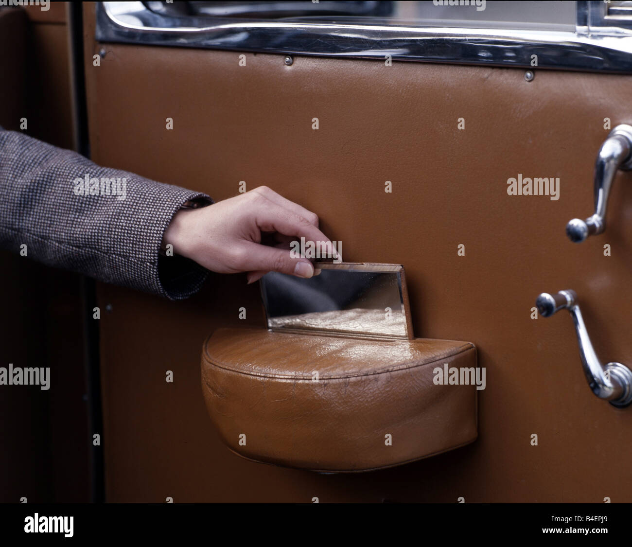 Auto, Rolls Royce Phantom III, anno modello 1936-1939, nero, berlina, auto d'epoca, trenta anni trenta, dettaglio, dettagli interni, Spieg Foto Stock