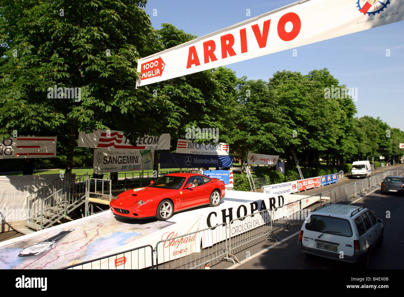 Auto, eventi,, vintage car-Rallye, Mille Miglia 2003, paesaggio, paesaggio Foto Stock