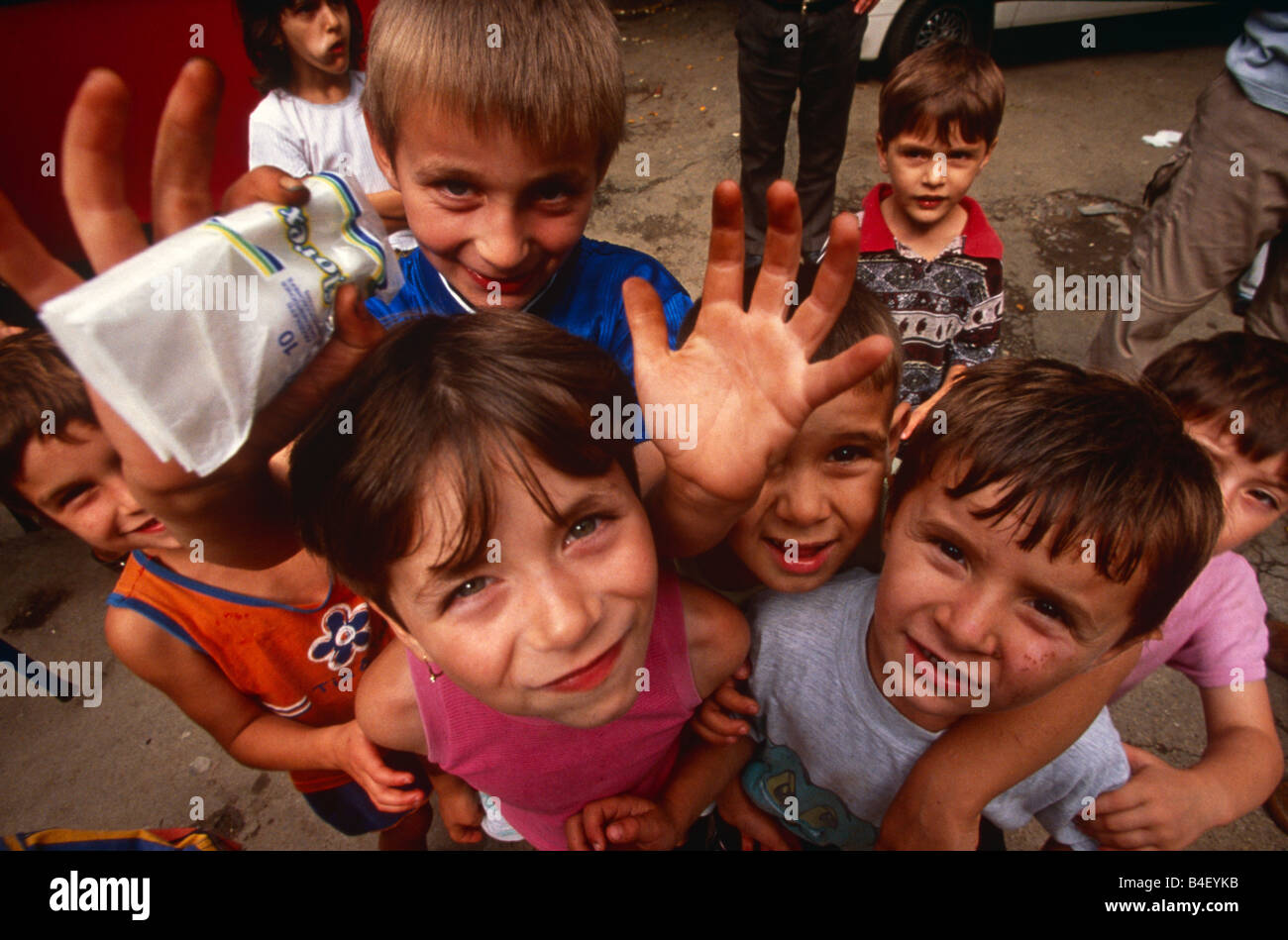 Gli sfollati serbi dal Kosovo, Belgrado, Serbia Foto Stock