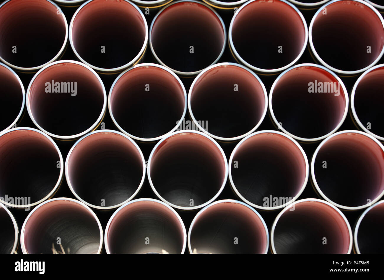 DEU Germania area di stoccaggio per il tubo del Gasdotto nordeuropeo a est isola tedesca Ruegen Foto Stock