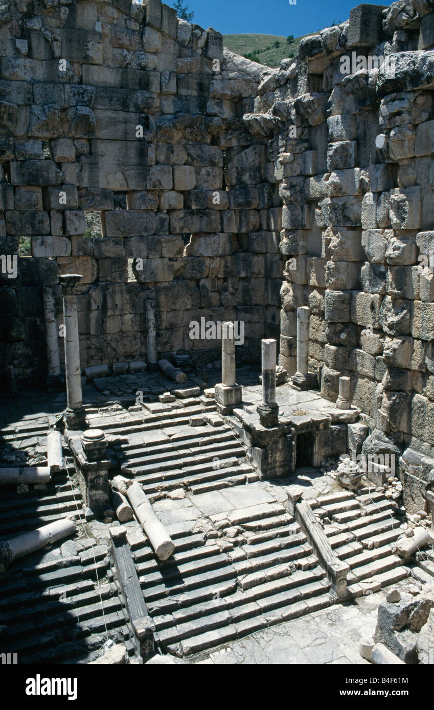 Il Tempio di Hadarames, Niha, Bekaa Valley, il Libano. Foto Stock