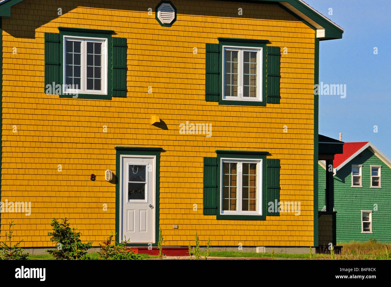 Case tipiche di le Havre Aubert Iles de la Madeleine Foto Stock