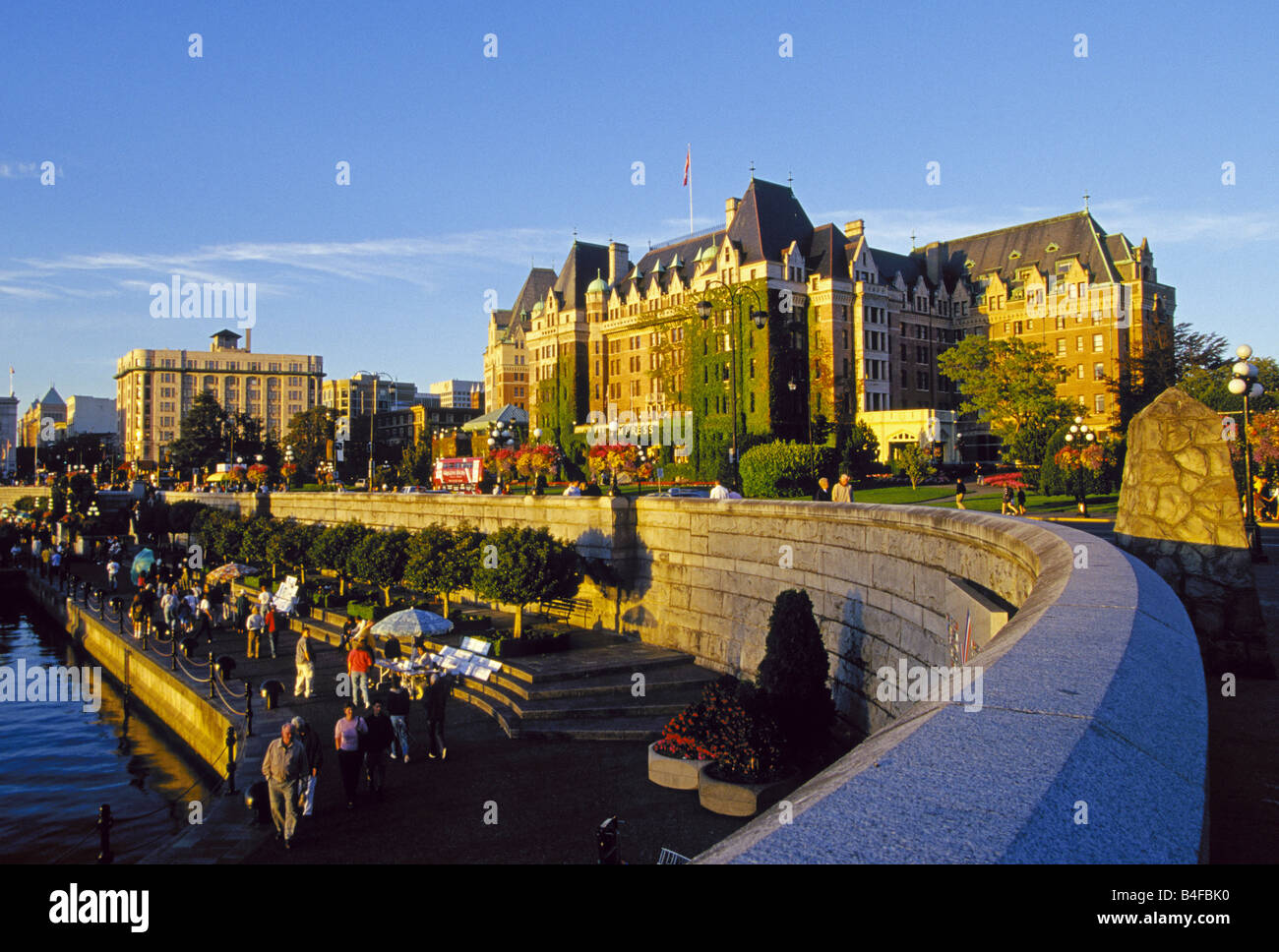 Una vista della storica Empress Hotel, Victoria, British Columbia, Canada. Foto Stock