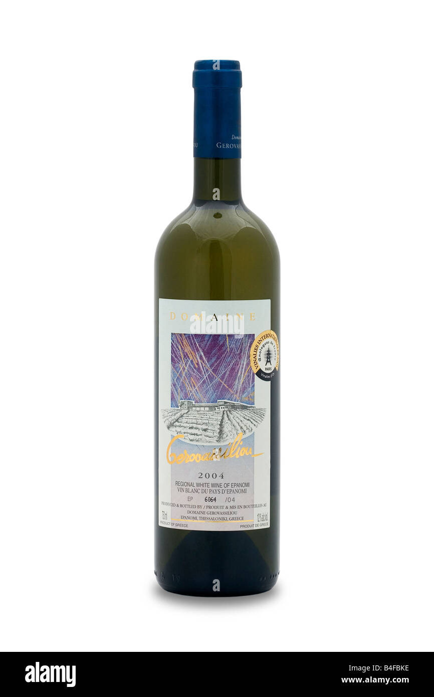 Domaine gerovassiliou grecia regionali vino bianco di epanomi Foto Stock