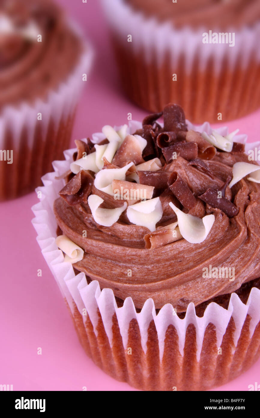 Tortini di cioccolato Foto Stock