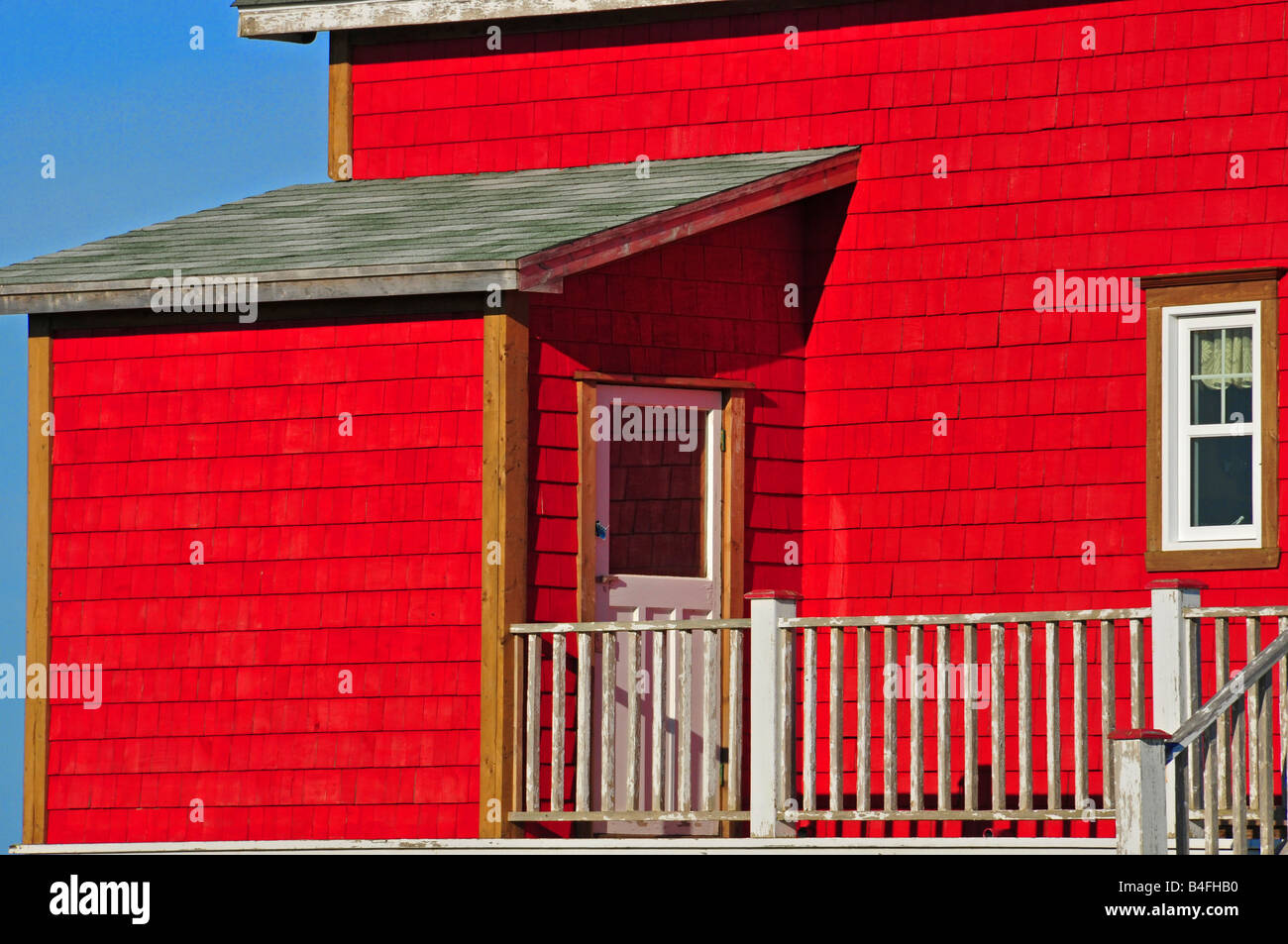 Red House Iles de la Madeleine Havre Aubert Québec Canada Foto Stock