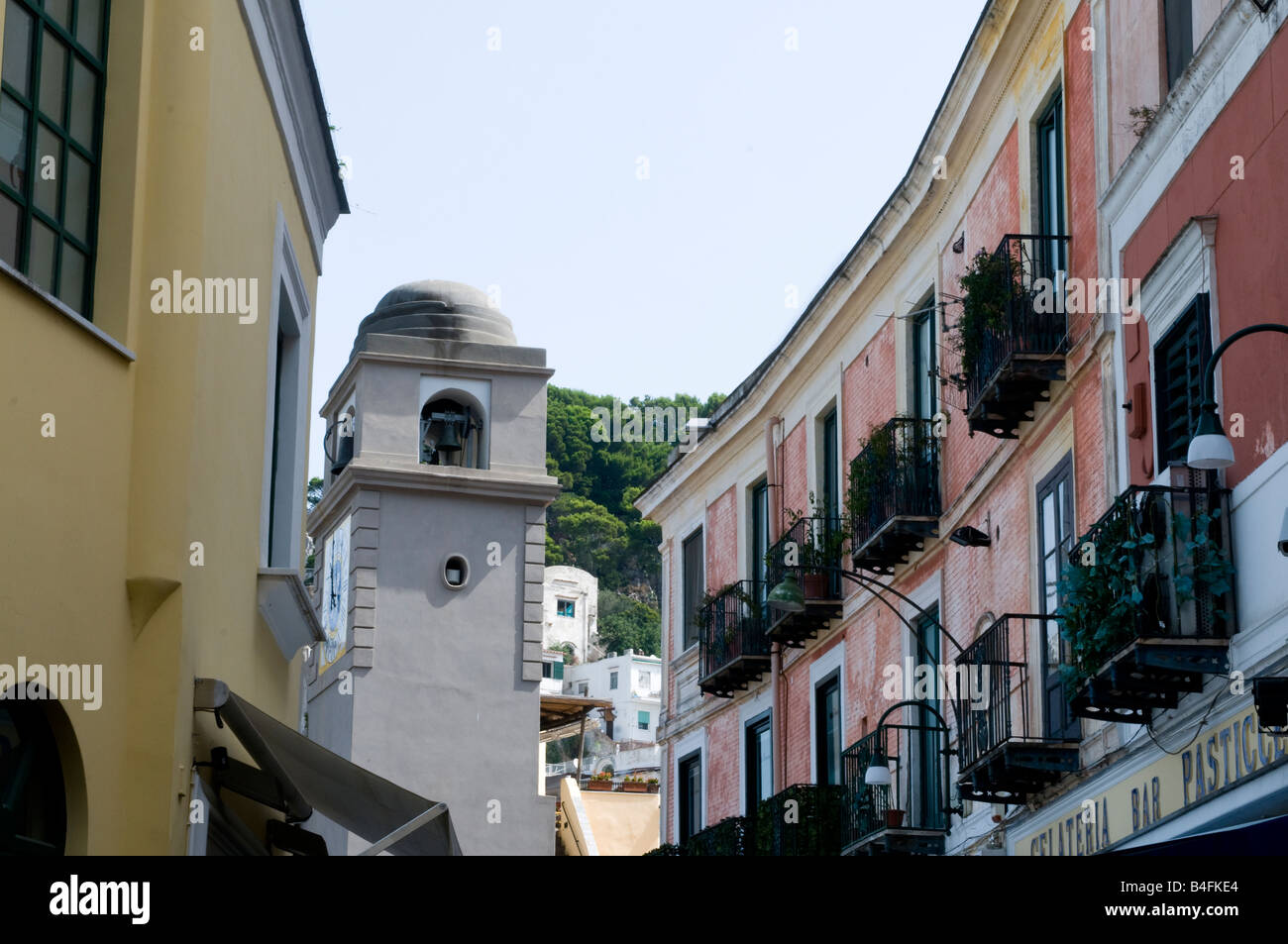 Scena di strada in Anacapri Foto Stock