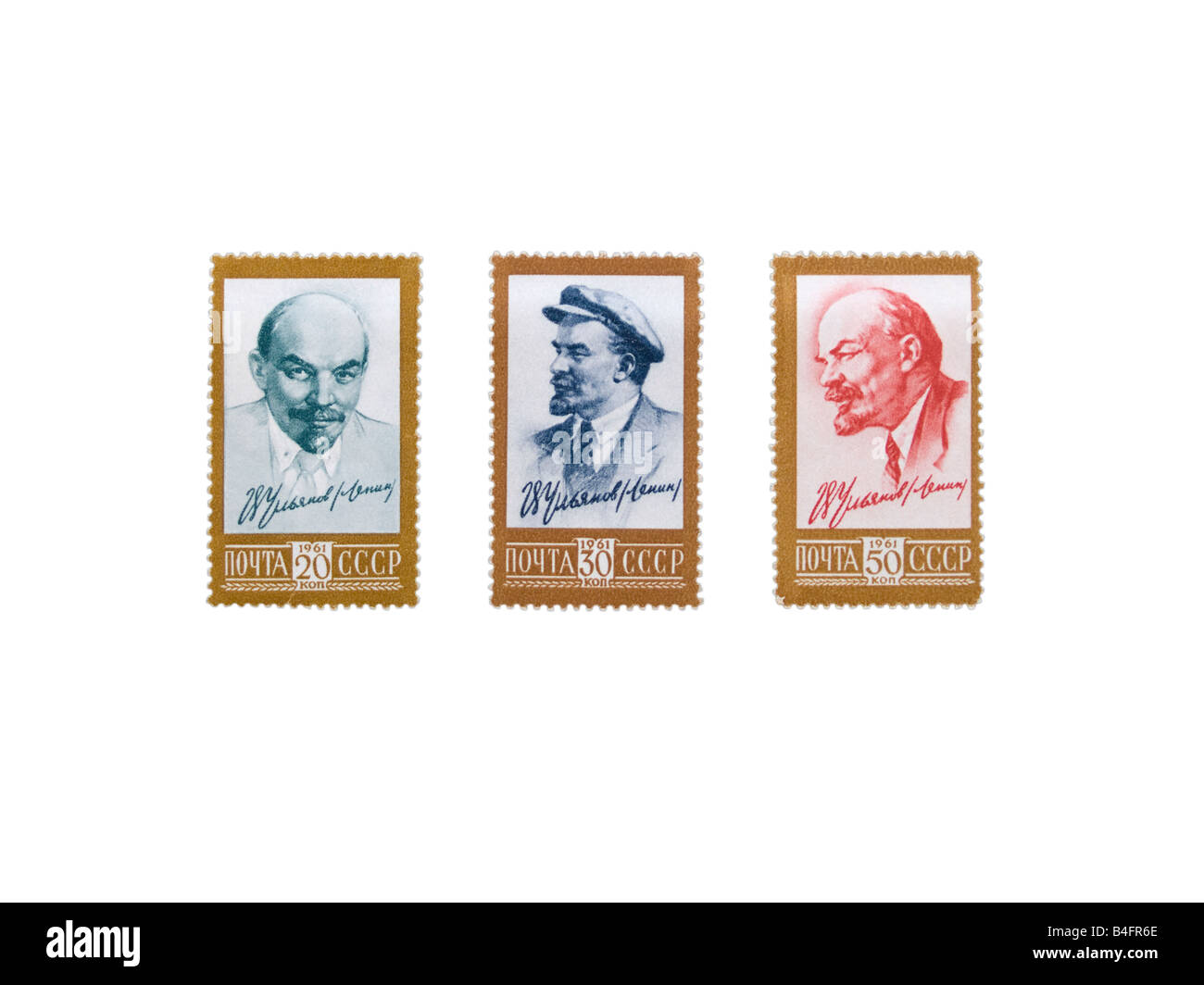 Urss francobolli (serie). Lenin, 1961. Foto Stock
