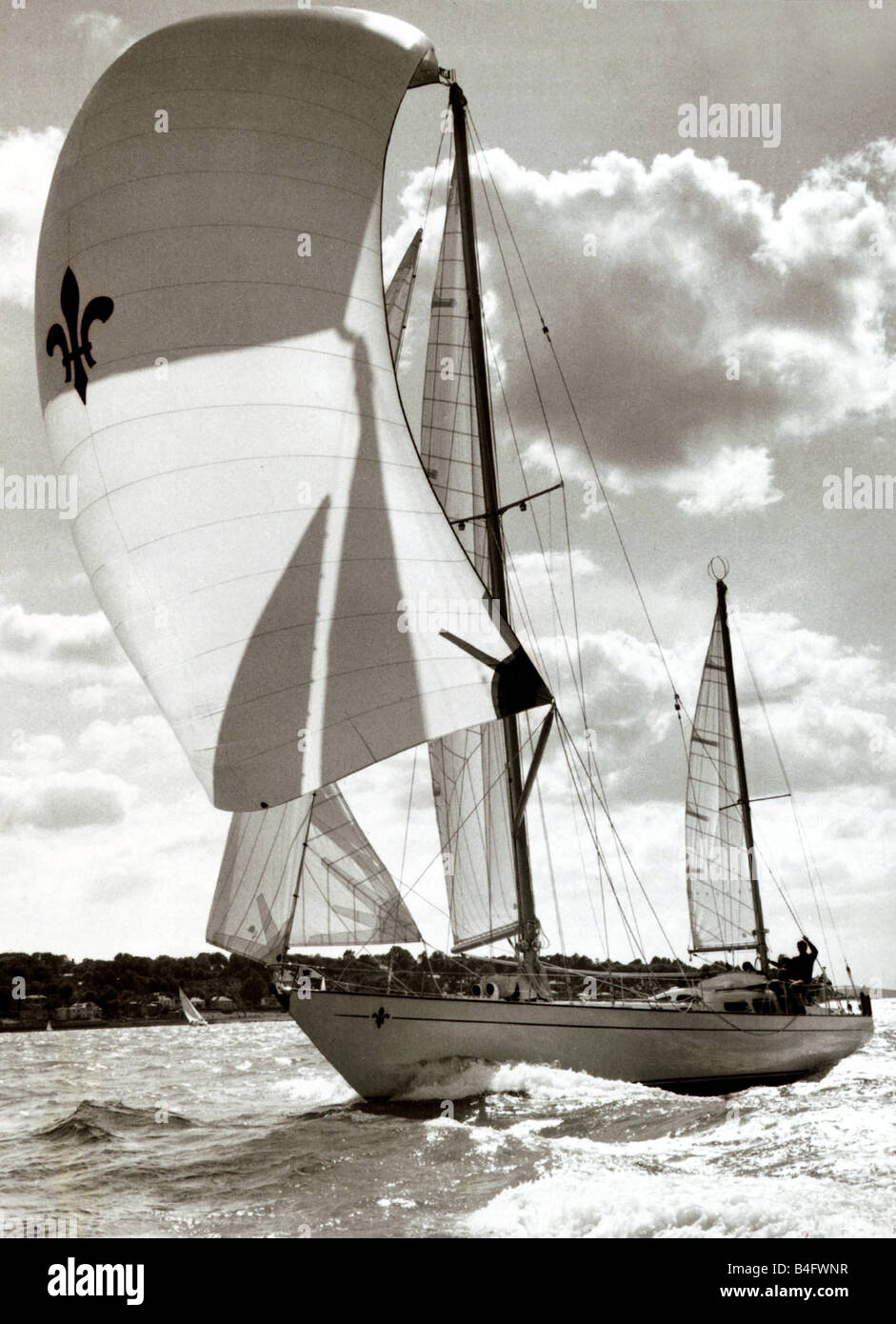 53 galante con un Fleur de Lis simbolo sulla sua vela 1967 Foto Stock