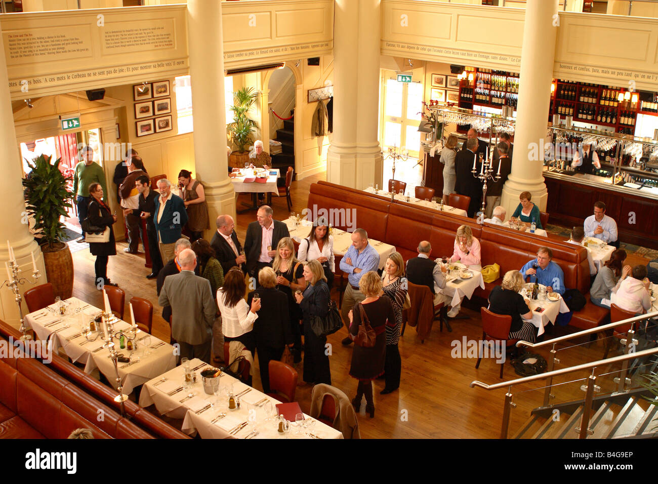 Bristol Inghilterra il Blanc ristorante Brasserie a Quaccheri Frate Cabot Circus inaugurato nel mese di settembre 2008 Foto Stock