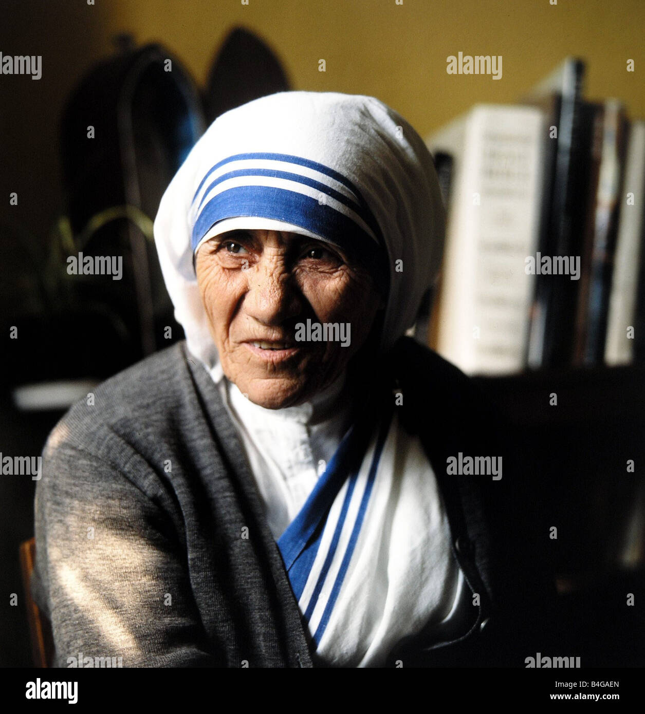 Madre Teresa visto qui durante un in Scozia nel 1982 Foto Stock
