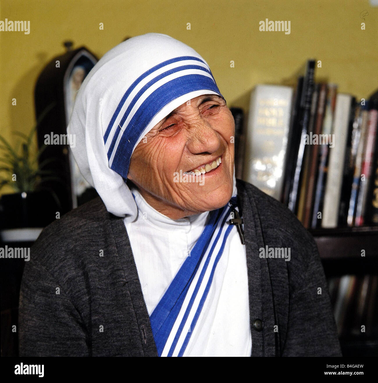 Madre Teresa visto qui durante un in Scozia nel 1982 Foto Stock