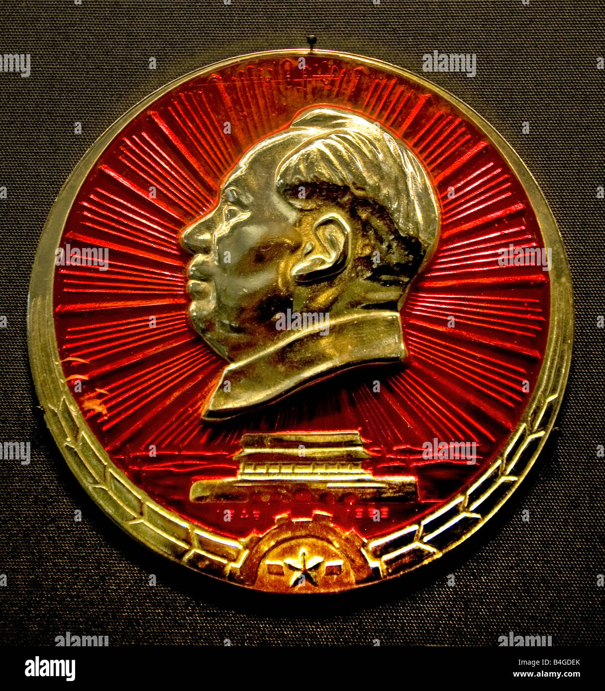 Congresso nazionale il badge 1969 Mao Zedong Mao Tse-tung cina Foto Stock