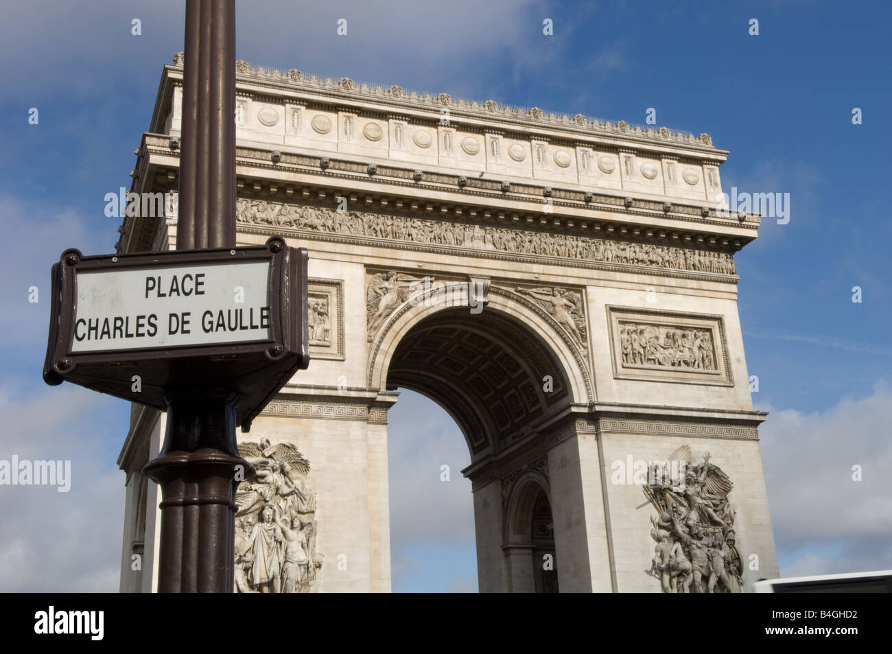 Arc de Triomphe a Place d'ETOILE Parigi Francia Foto Stock