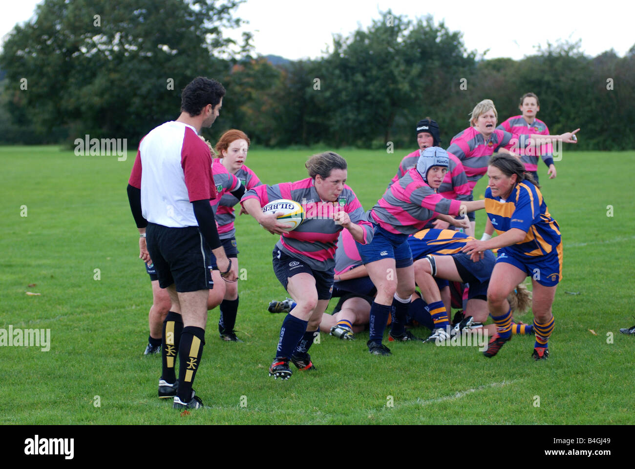 Donna Rugby Union a Leamington Spa Regno Unito Foto Stock
