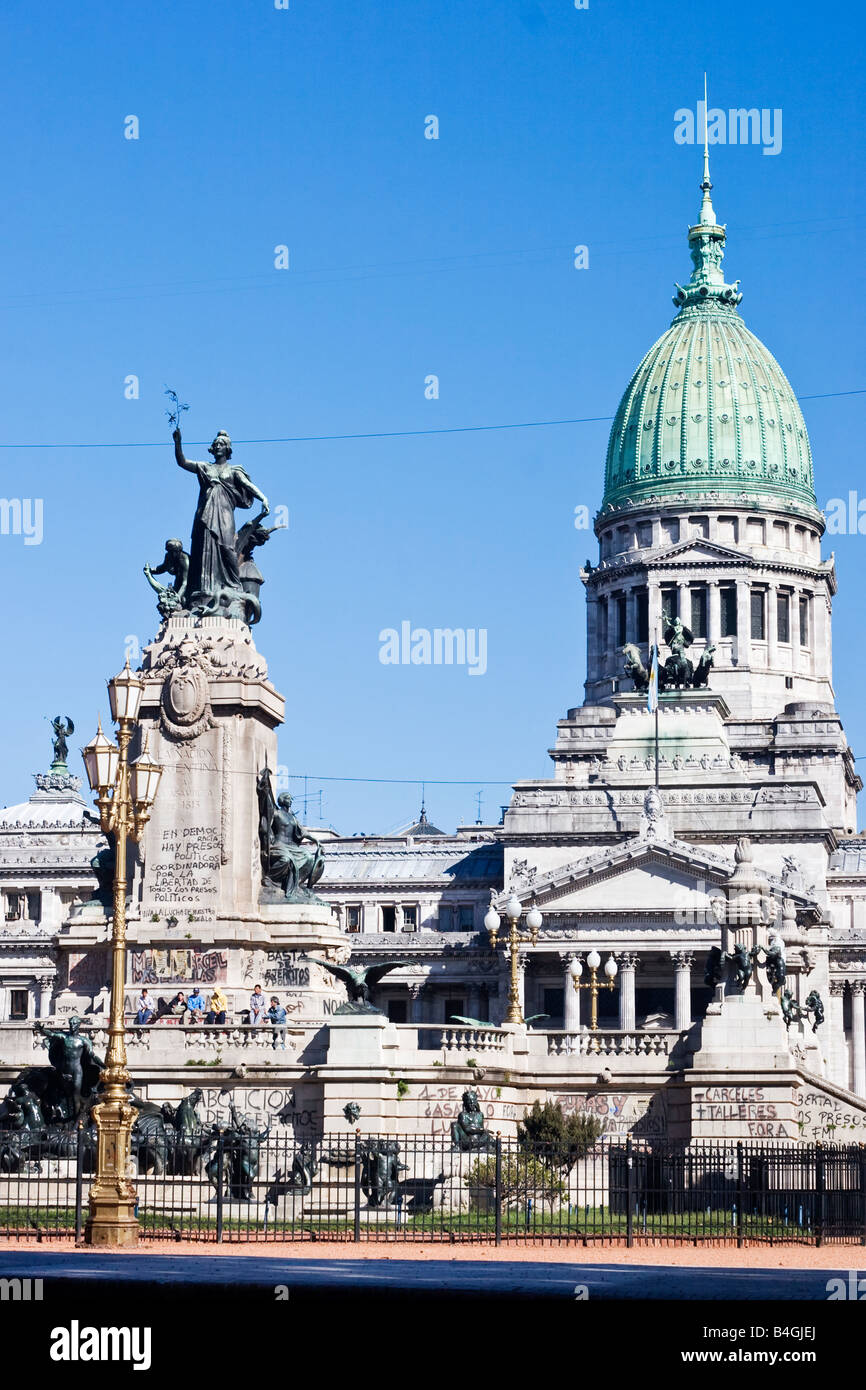 Congresso edificio in Buenos Aires Foto Stock