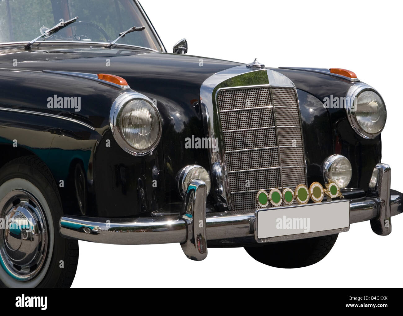 Vintage Mercedes Benz nero vettura tedesca Foto Stock