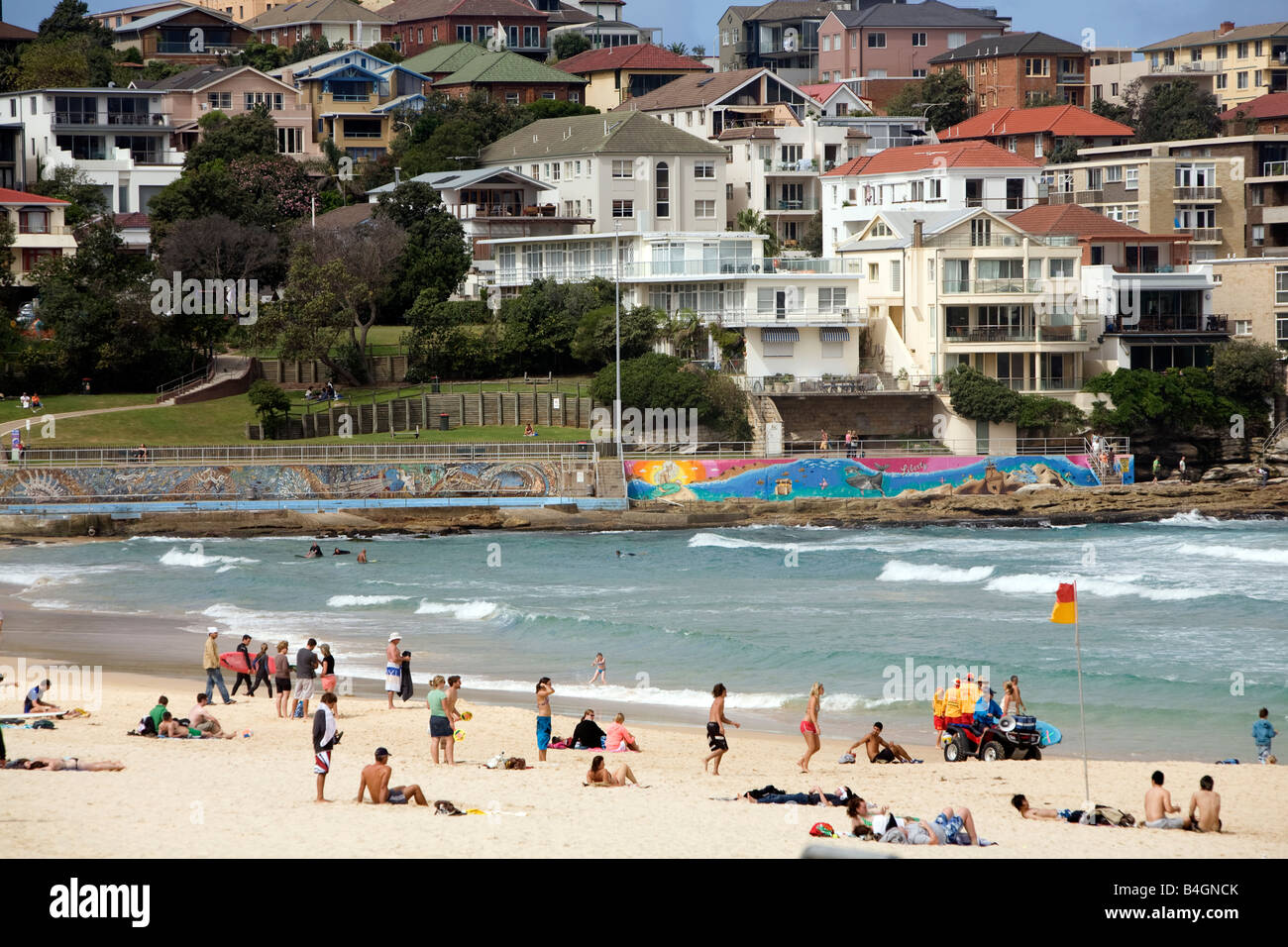 Spiaggia di Bondi Sydney Australia con piscina per bambini a North Bondi, Sydney, NSW, Australia Foto Stock