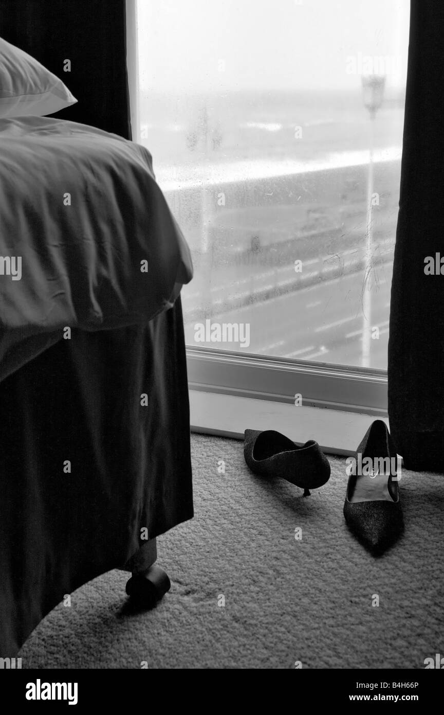 Camera in hotel a Brighton Sussex Regno Unito Foto Stock