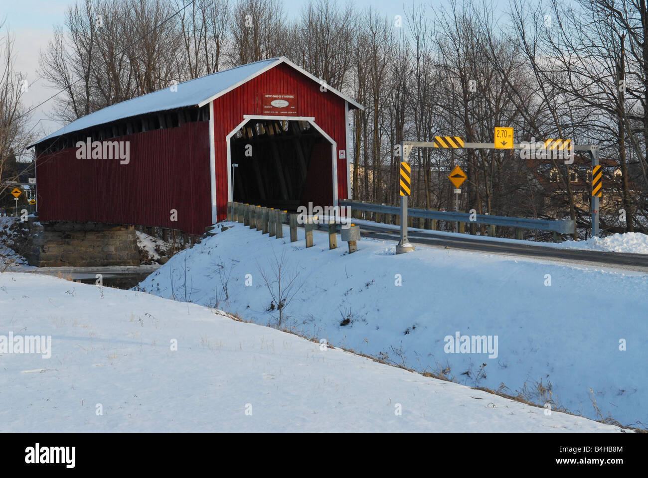 Eastern Townships Notre dame de Stanbridge ponte coperto di Québec Canada Foto Stock
