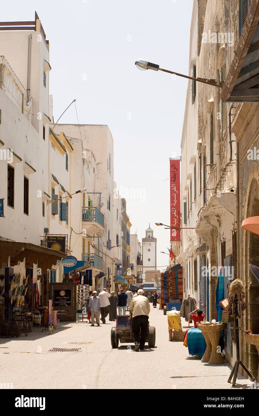 Street a Essaouira, Marocco Foto Stock