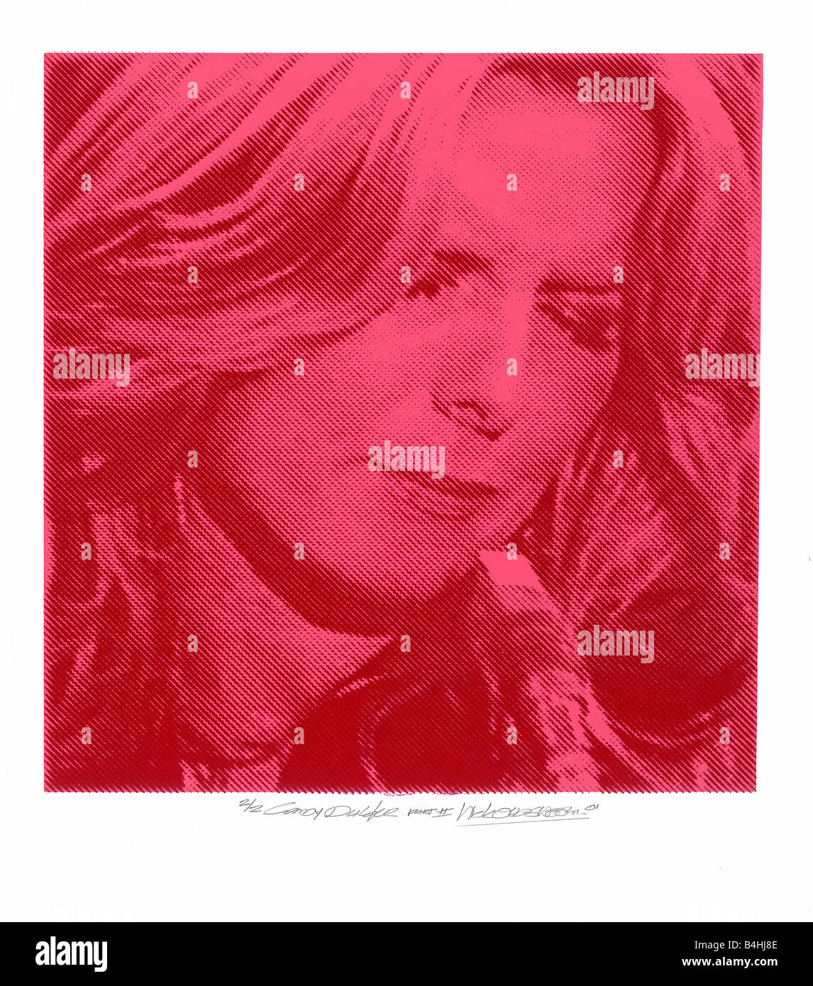 Candy Dulfer, musicista Olandese, realizzati in serigrafia di un'immagine, fatta da nick oudshoorn Foto Stock