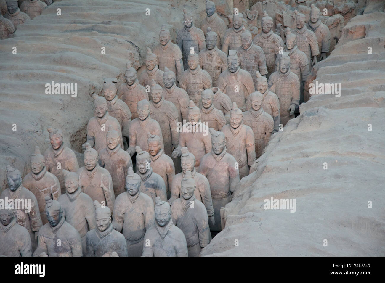 Pit uno dei Guerrieri di terracotta , Xian , Cina Foto Stock