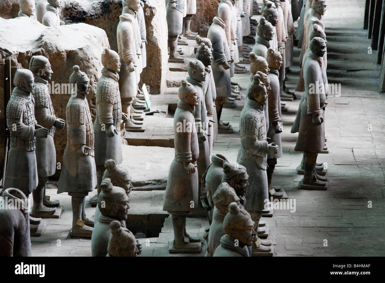 Pit uno dei Guerrieri di terracotta , Xian , Cina Foto Stock