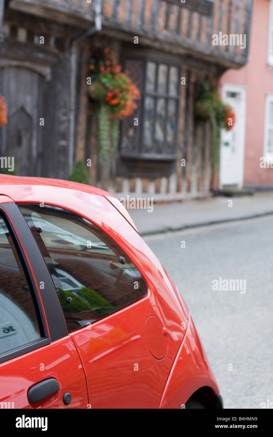 Ford Ka al villaggio storico Lavenham Suffolk Foto Stock