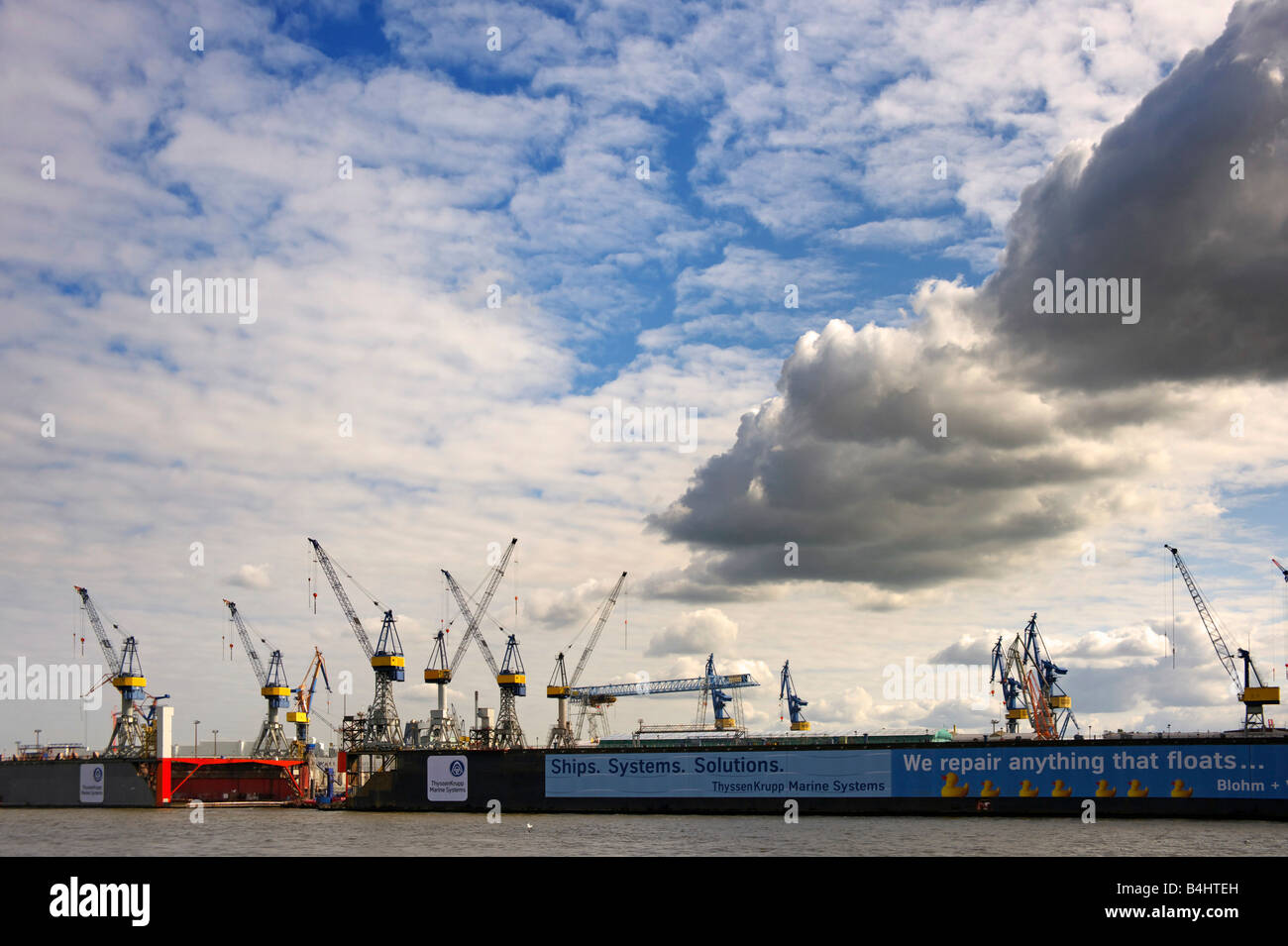 Per la riparazione navale strutture a Amburgo Foto Stock