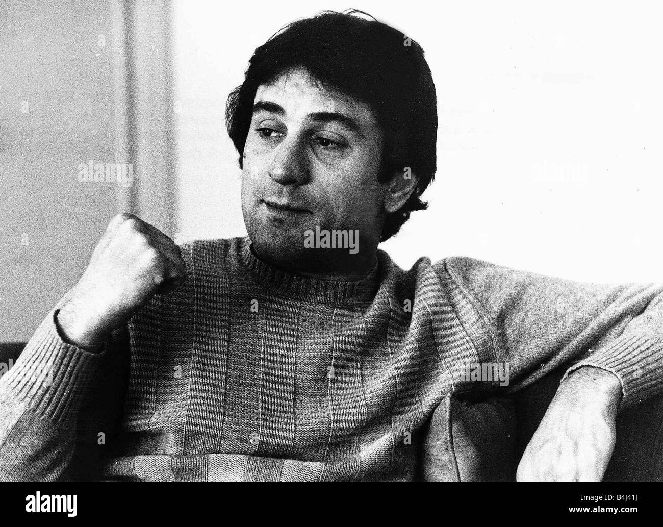 Robert de Niro attore in visita a Londra per promuovere il suo nuovo film Toro Scatenato Febbraio 1981 Dbase MSI Foto Stock