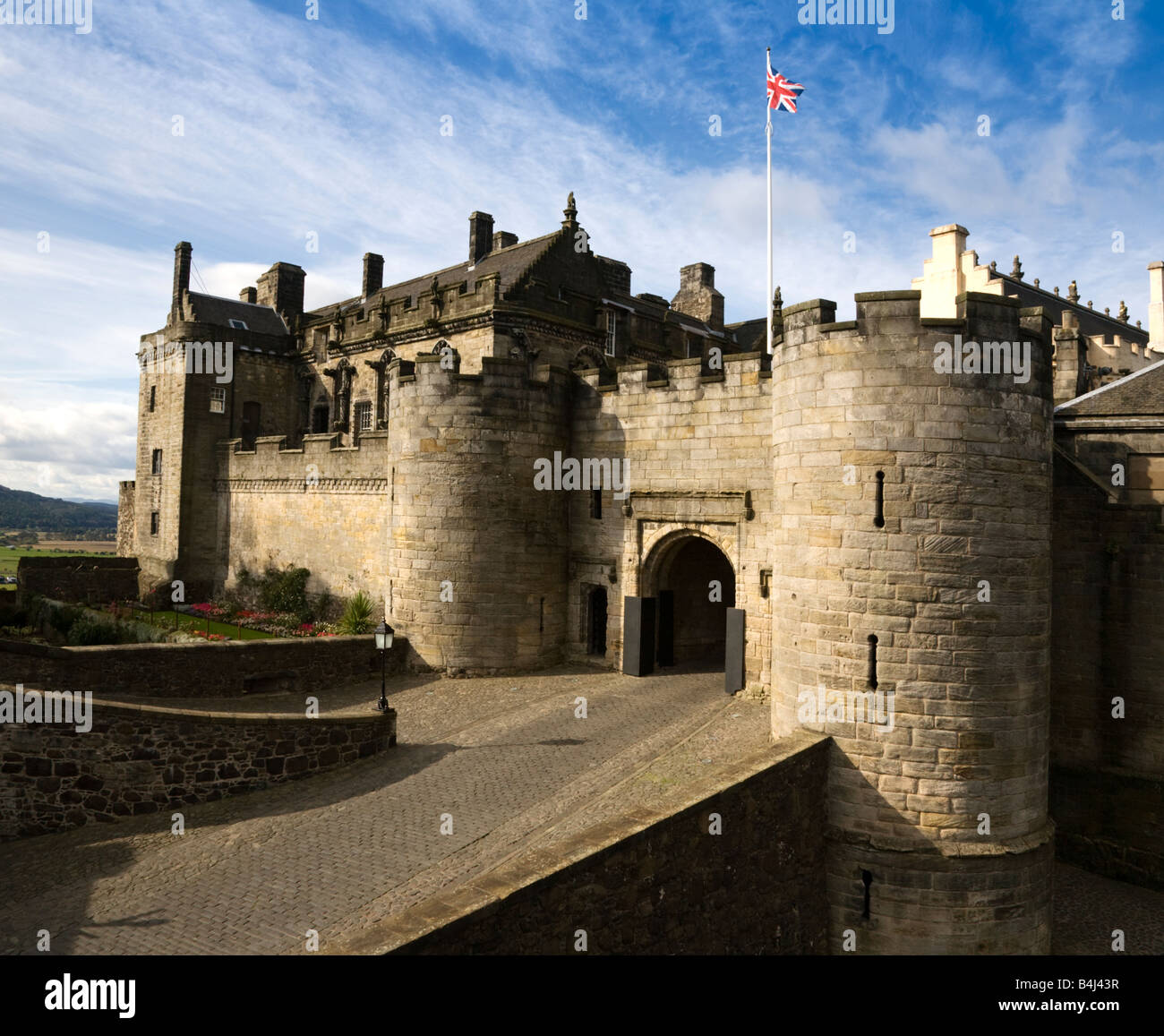 Il Castello di Stirling Forework e il Palazzo Stirling Scozia Scotland Foto Stock