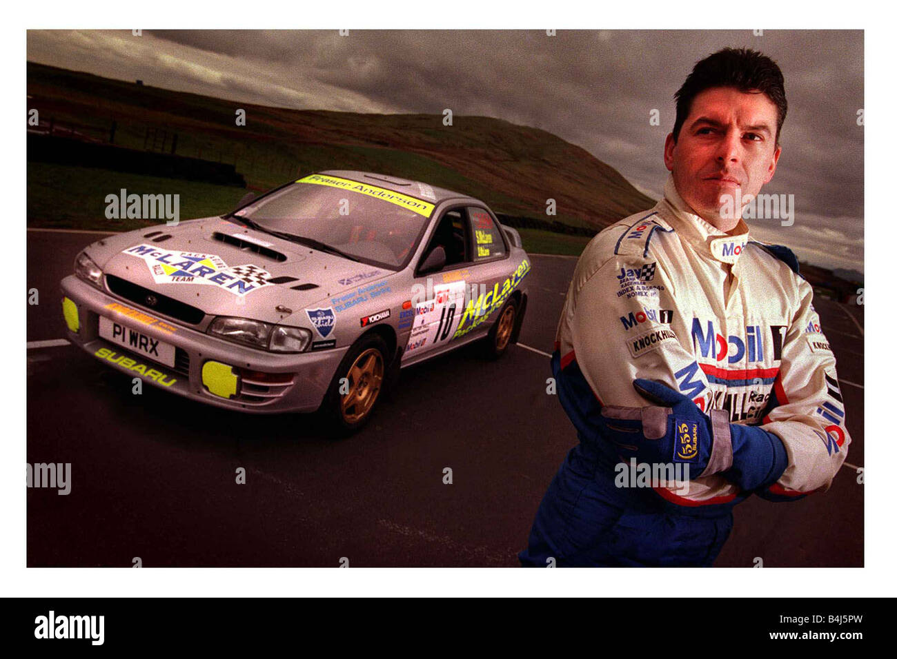 Knockhill race course rally driver può 1998 bracci ripiegati Foto Stock