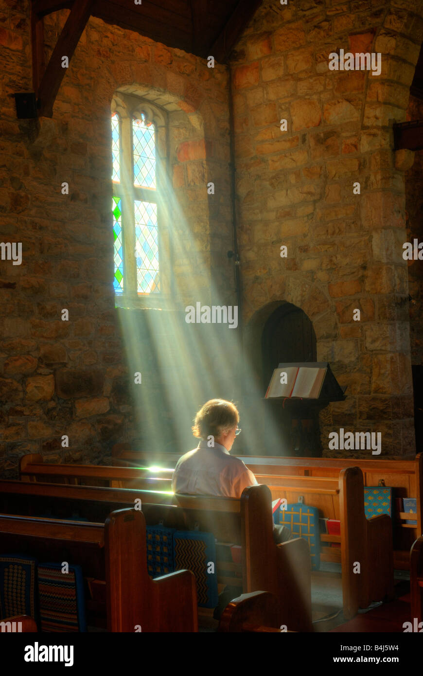 Un momento di quiete in St Andrews Chiesa Claremont, Città del Capo Sud Africa Foto Stock