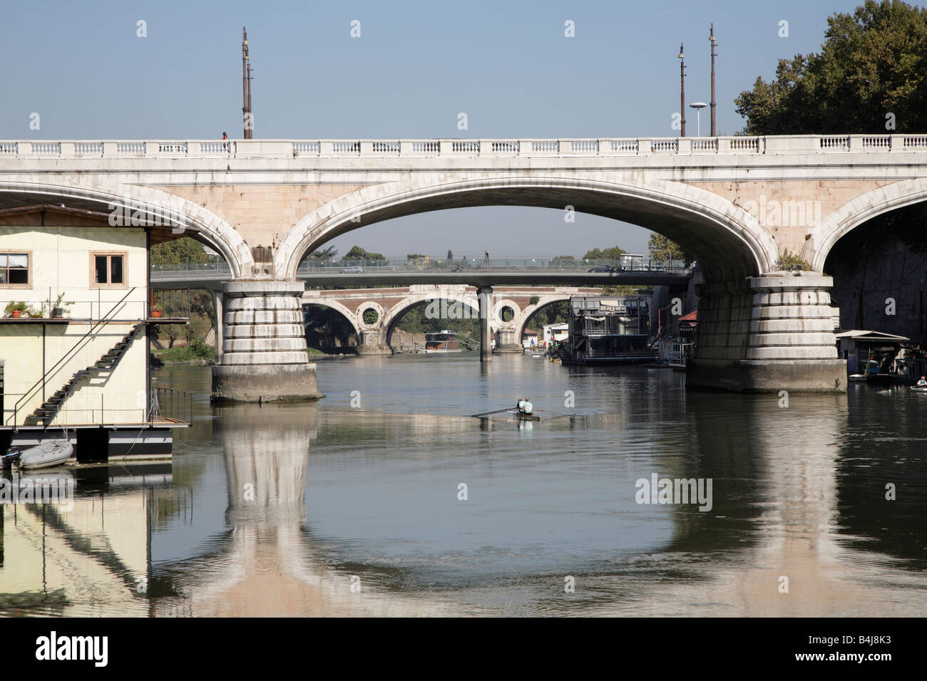 Ponte Margherita sul fiume Tevere Roma Foto Stock