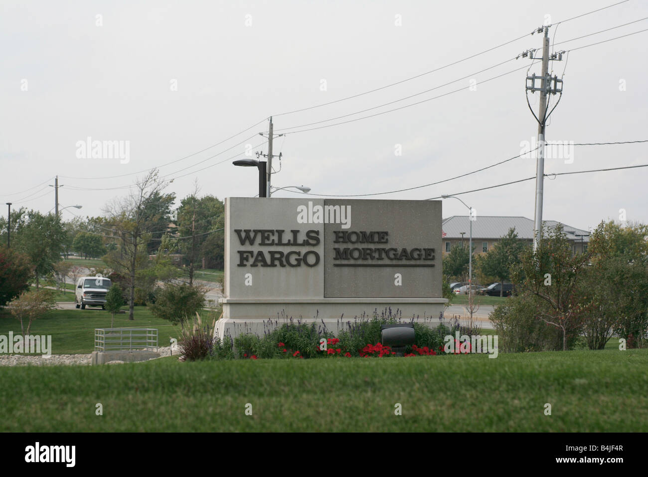 Wells Fargo Home Mortgage segno, Des Moines nello Iowa Foto Stock