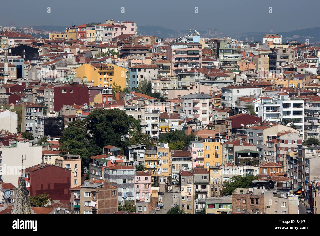 Vista dalla Torre di Galata Beyoglu Istanbul Foto Stock