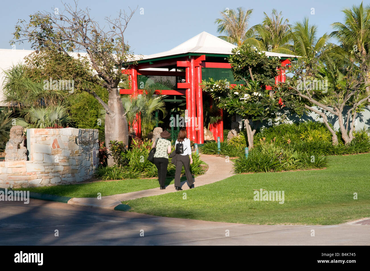 Ingresso al Cable Beach Club Broome Western Australia Foto Stock