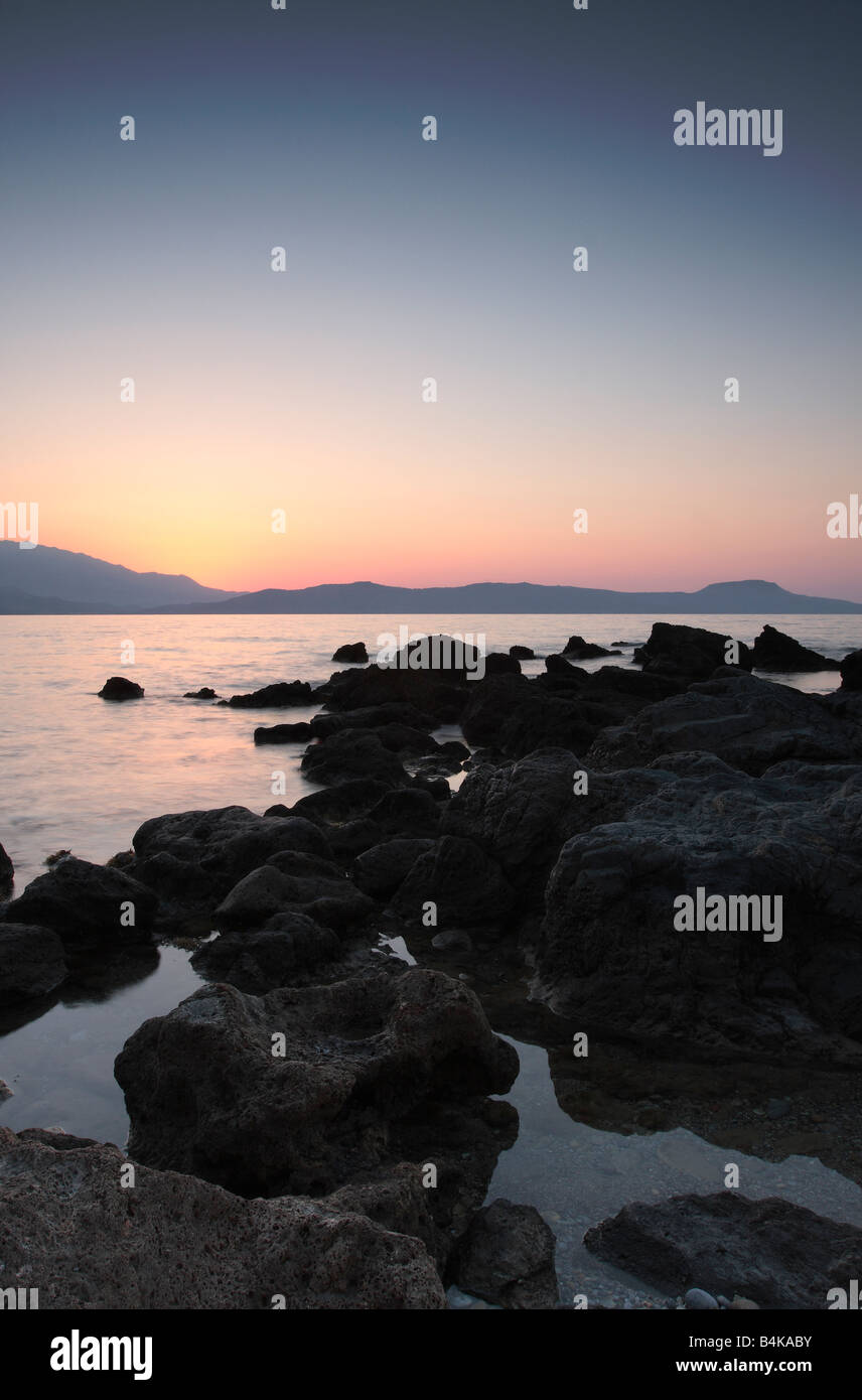 Tramonto in Georgioupolis Foto Stock