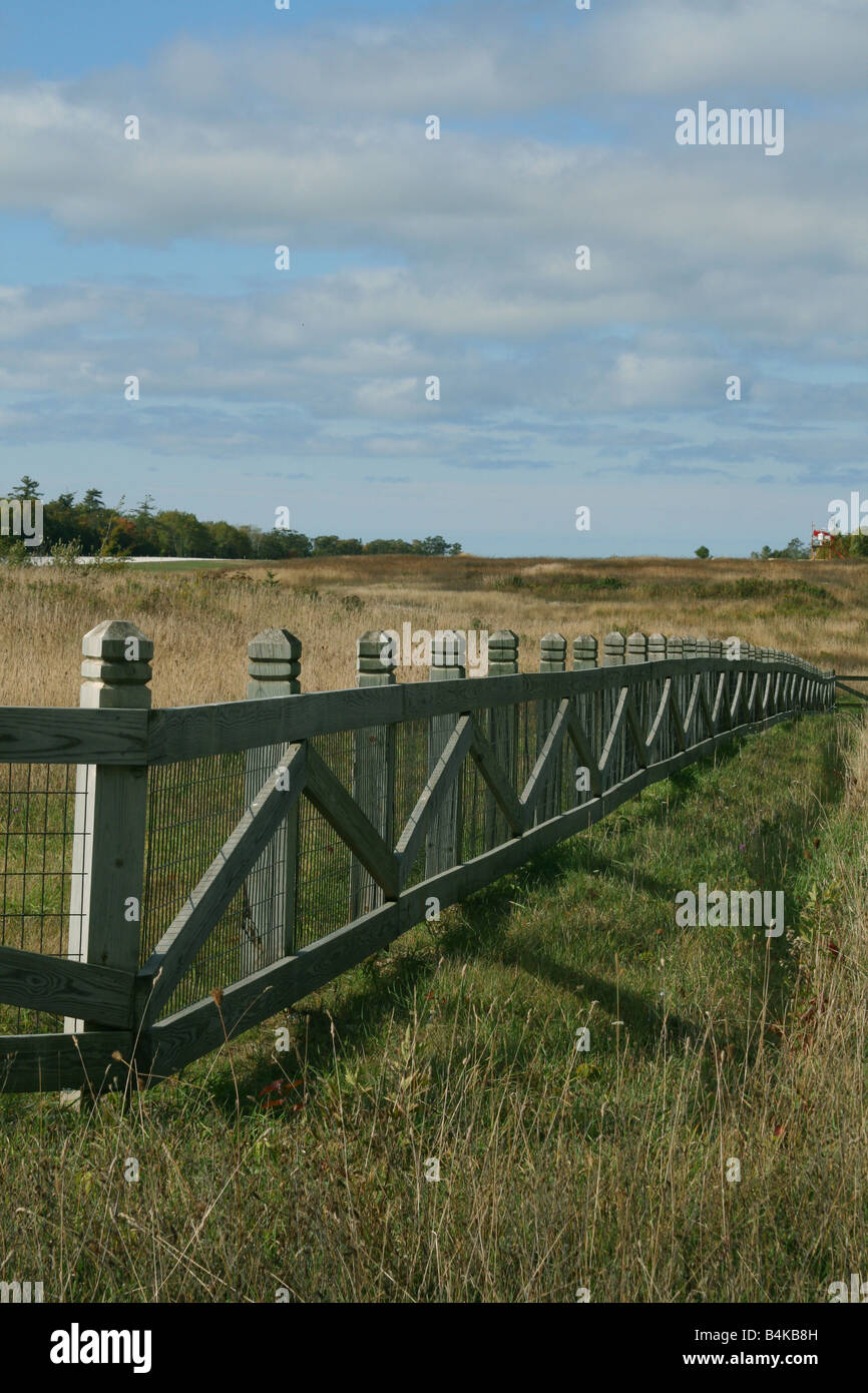 Fence Mackinaw Island Michigan USA, di Carol Dembinsky/Dembinsky Photo Assoc Foto Stock