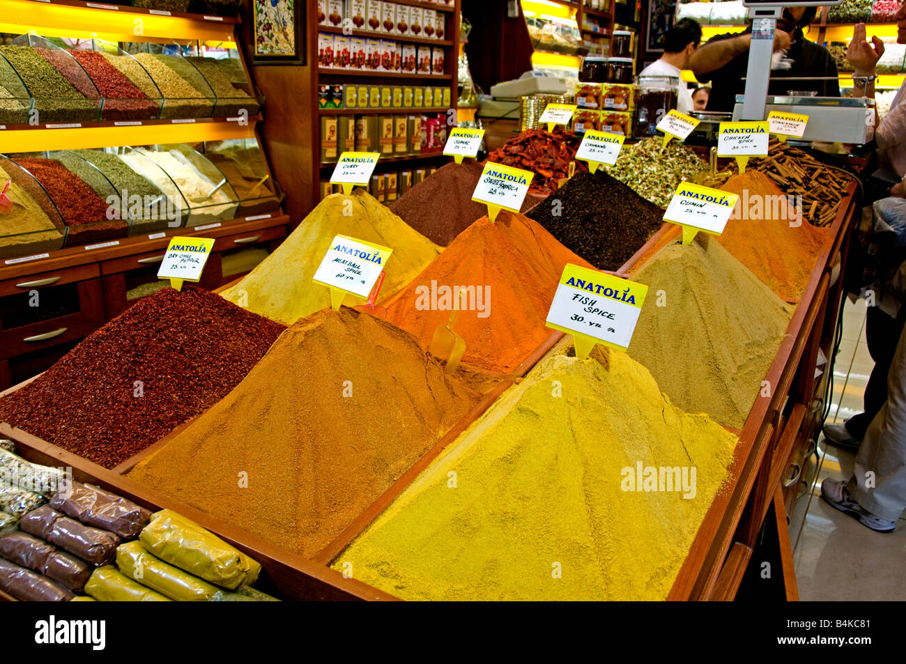 Il Bazaar delle Spezie Egiziano Istanbul Foto Stock